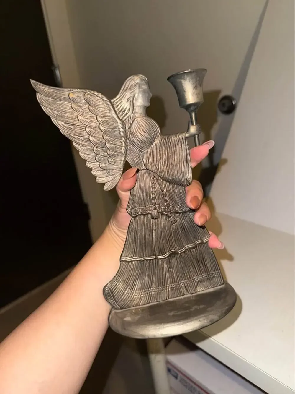 Vintage International Silver Co. Angel Taper Candle Holder 9